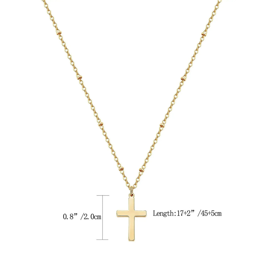 Plated Cross Ball Necklace