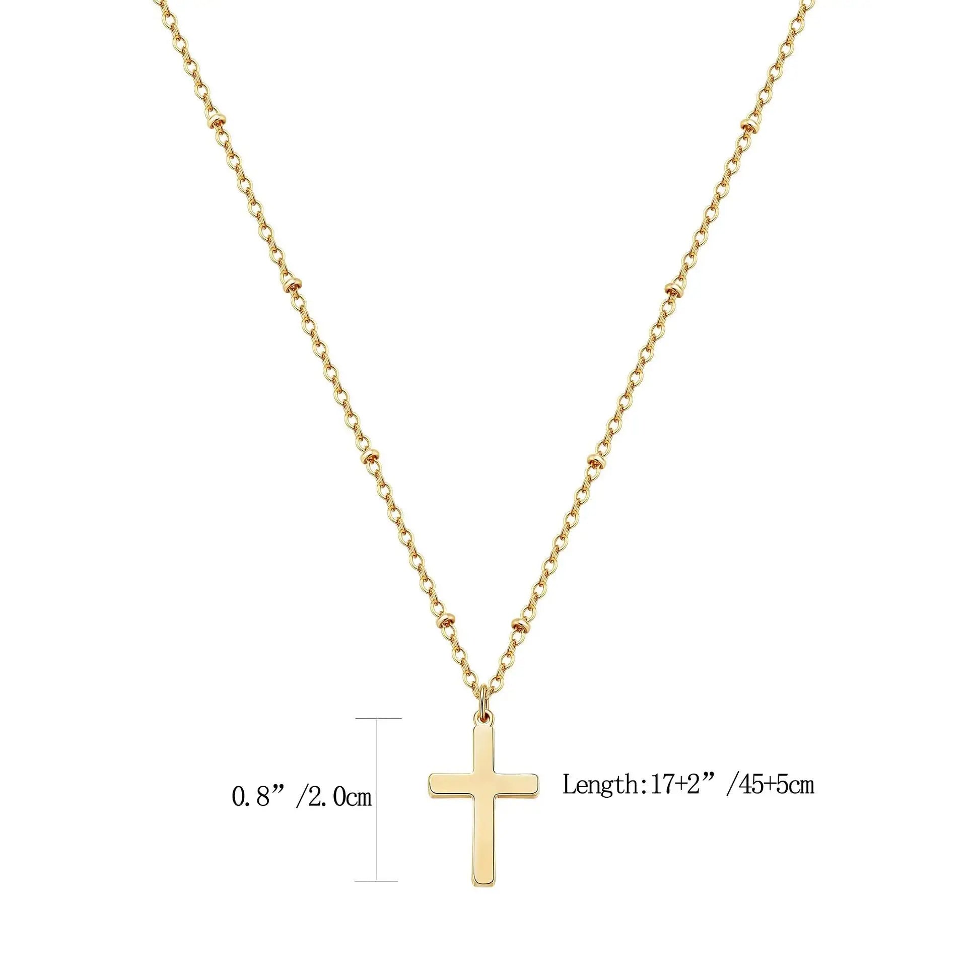 Plated Cross Ball Necklace