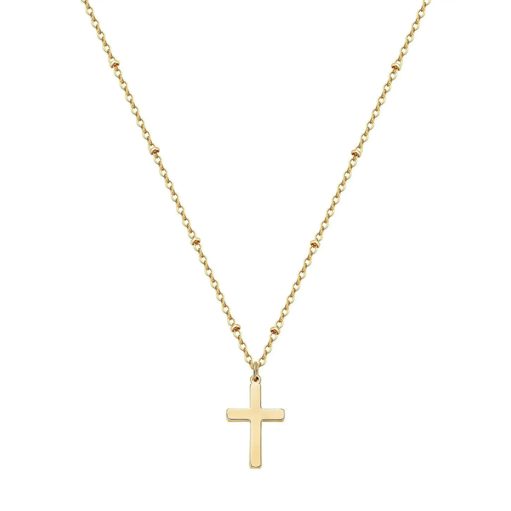 Plated Cross Ball Necklace