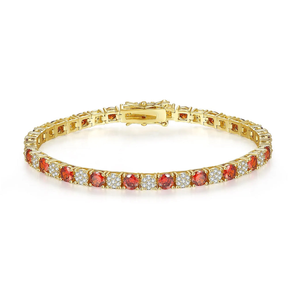 Heart Ruby Bracelet Link