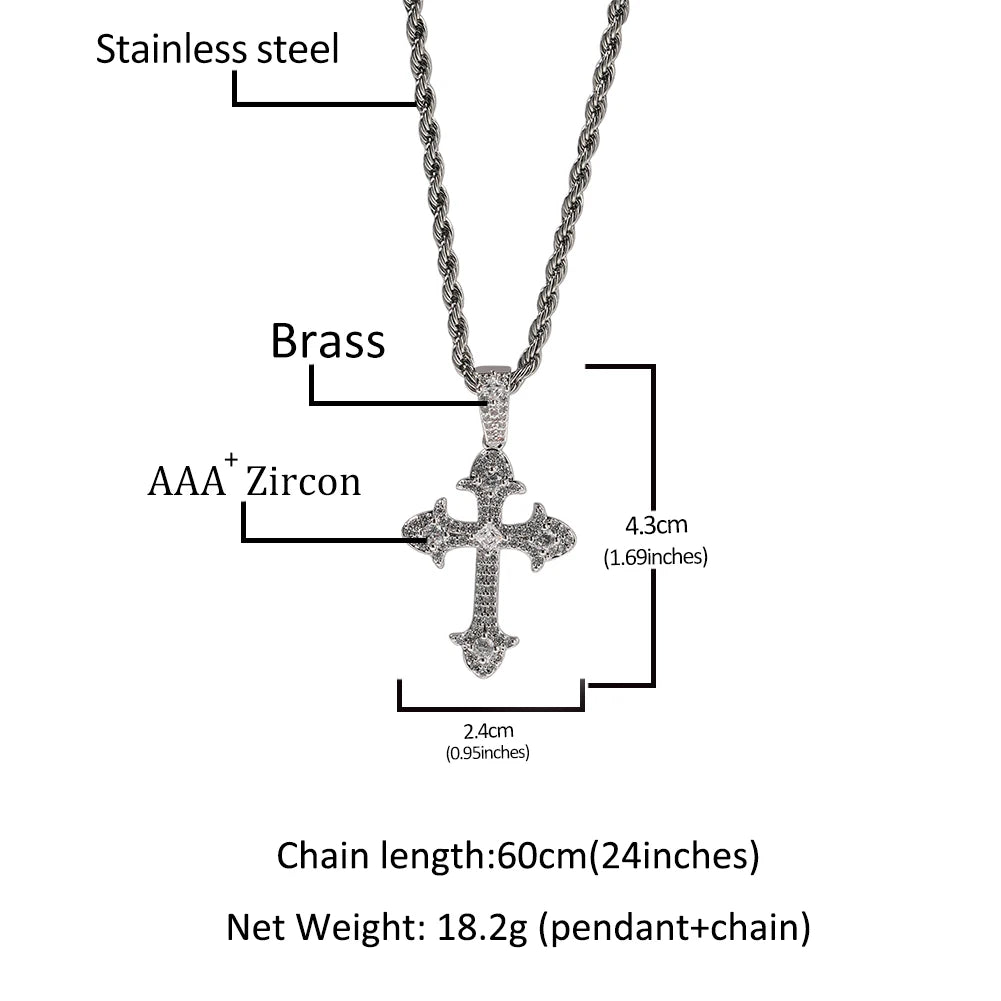Vintage Diamond Cross Necklace