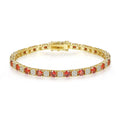 Heart Ruby Bracelet Link