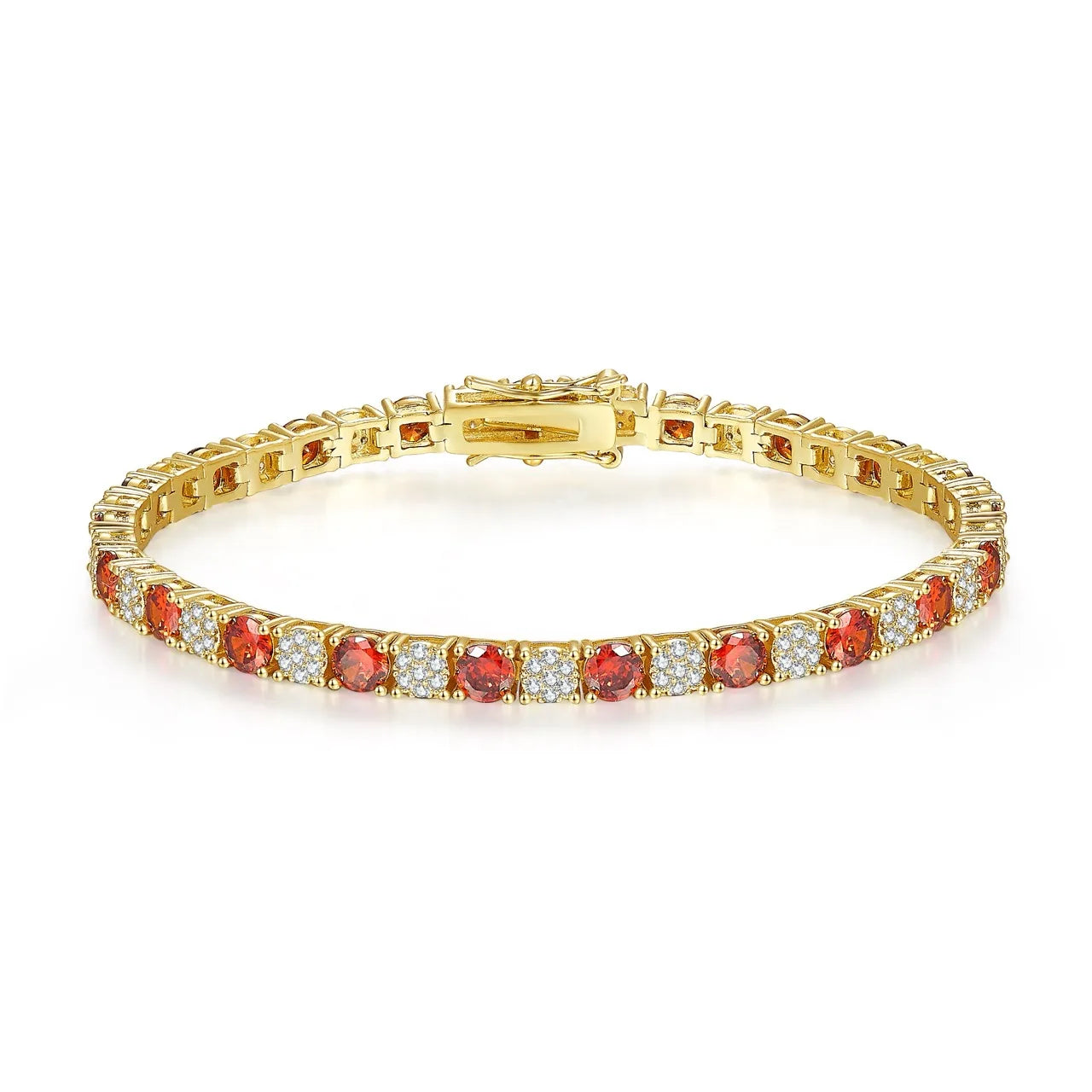 Heart Ruby Bracelet Link