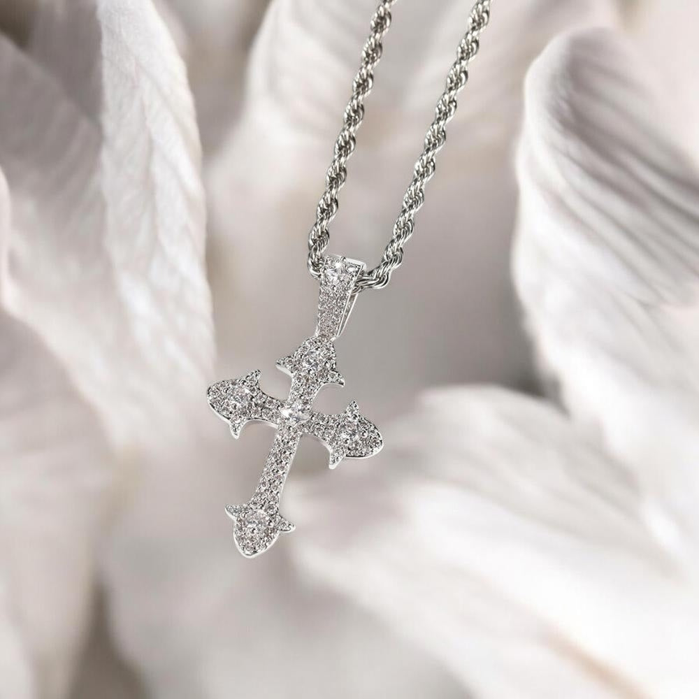 Vintage Diamond Cross Necklace