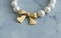 Bow and Pearls Necklace
